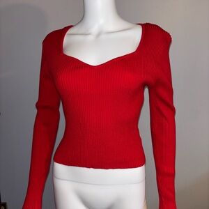 Celebrity Pink Red Crew Neck Sweater